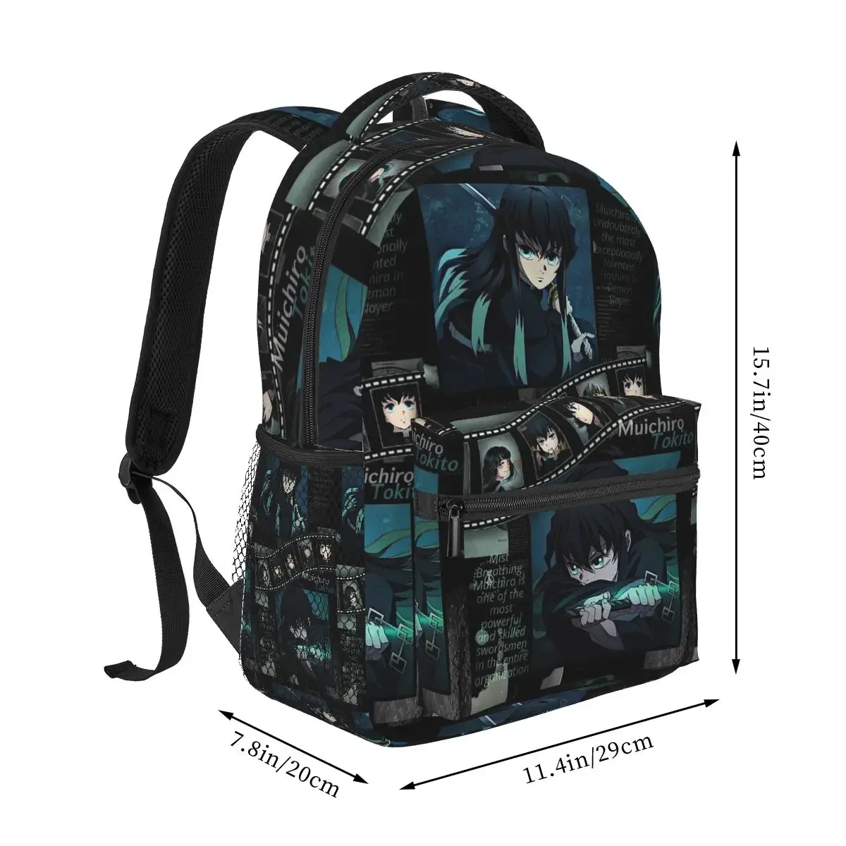 sac à dos scolaire muichiro tokito, sac de randonnée et de voyage pour hommes et femmes, sac à dos tendance, sac à bandoulière