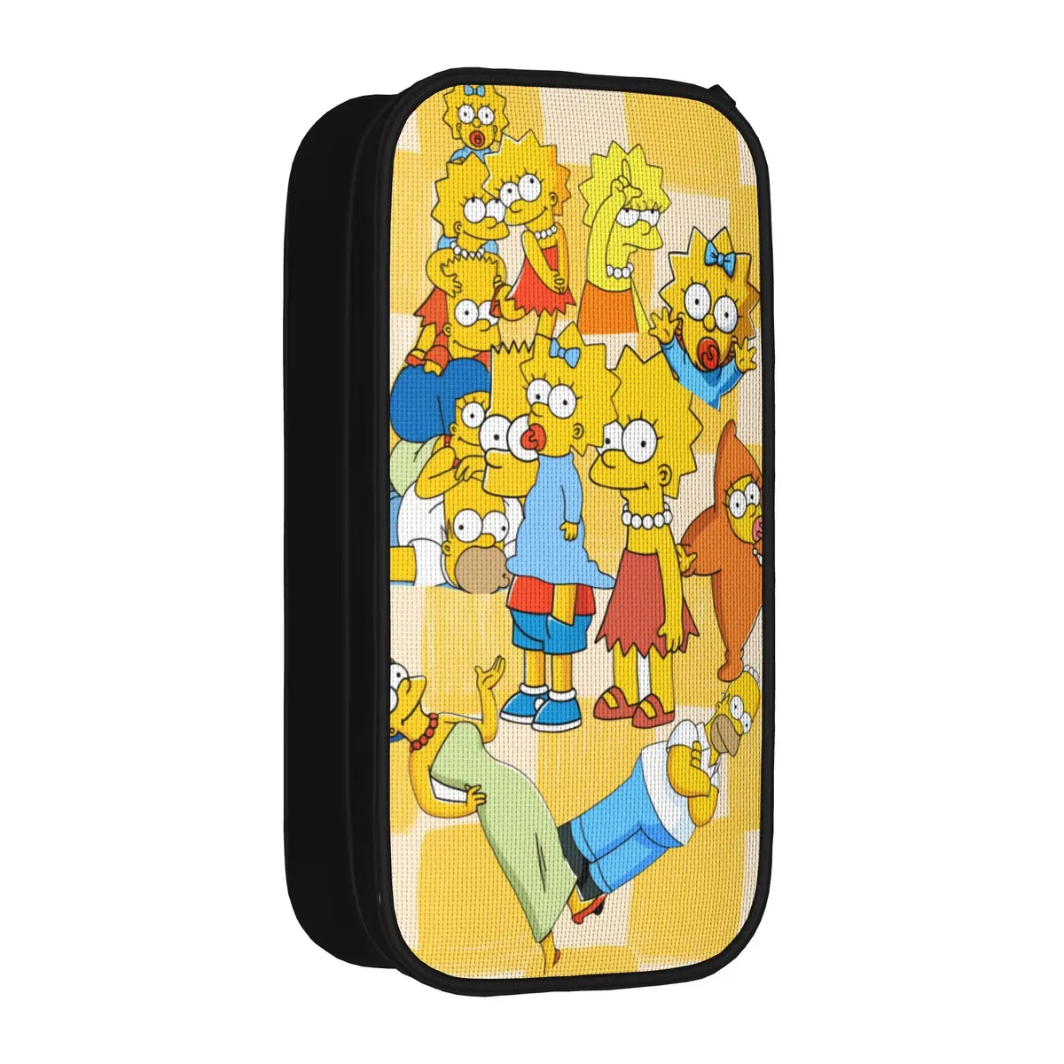 trousse à crayons cool, motif famille simpson, boîte à crayons amusante, trousse scolaire pour garçons et filles, fermeture éclair, papeterie scolaire graphique