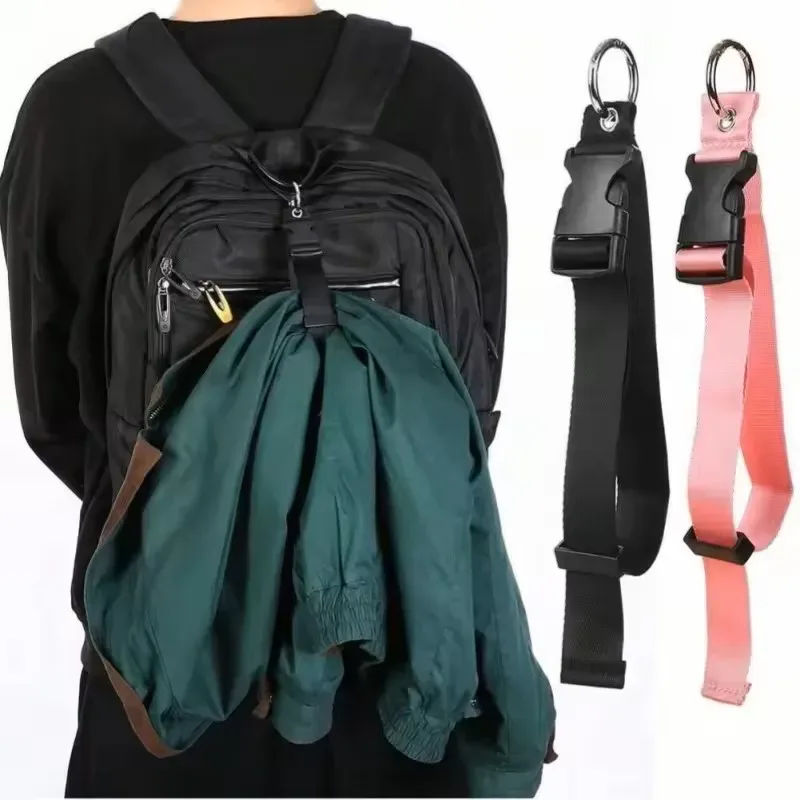 Sangle de fixation pour bagages de voyage, support de veste, sac à dos externe, ajustable avec boucle de déverrouillage pour la randonnée et le camping en plein air