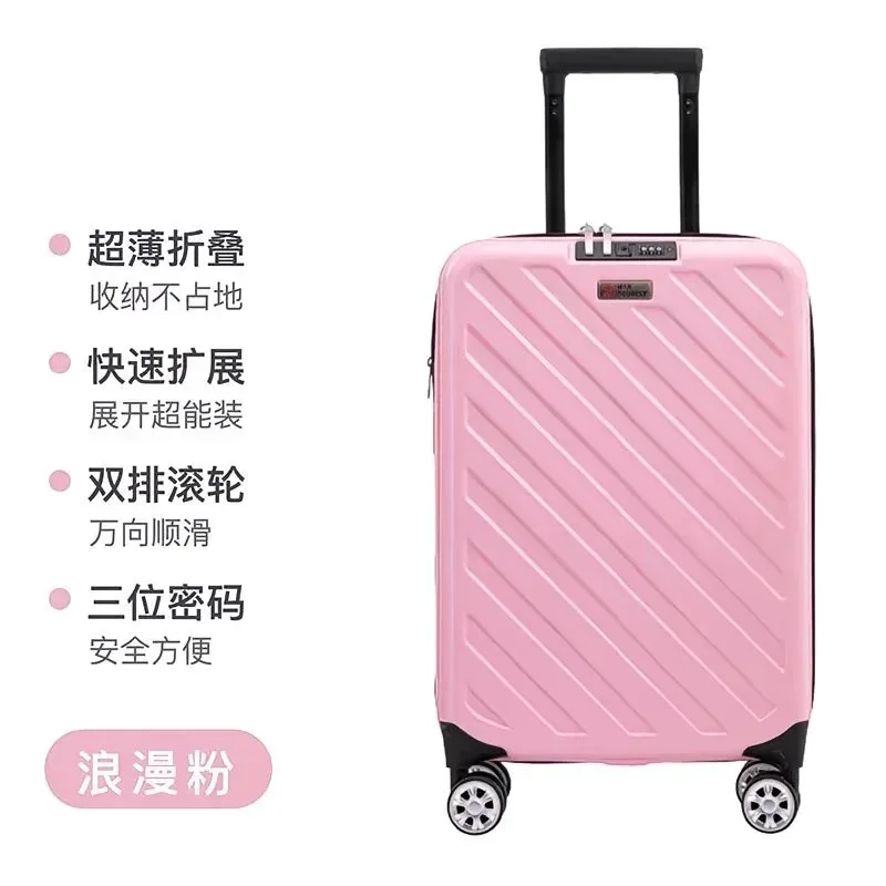 valise pliable 20 pouces avec roulettes pivotantes, valise trolley 24/28 pouces, bagage de voyage exporté au japon