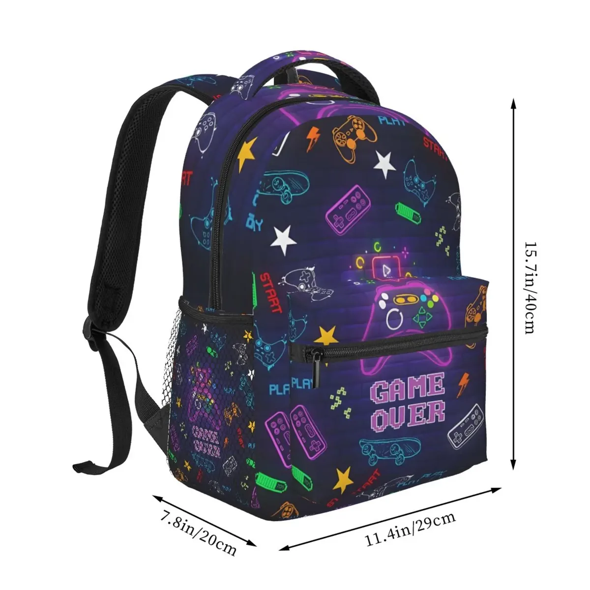 contrôleur de jeu vidéo sacs à dos d'ordinateur portable pour garçons filles durable école ordinateur bookbag unisexe voyage randonnée camping sac à dos