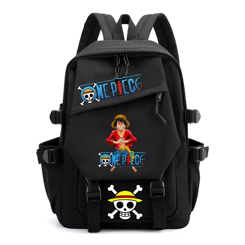 sac à dos one piece pour adolescents, sac à dos pour ordinateur portable, monkey d. luffy, grande capacité, sacs d'école pour étudiants, sac de voyage décontracté pour l'extérieur