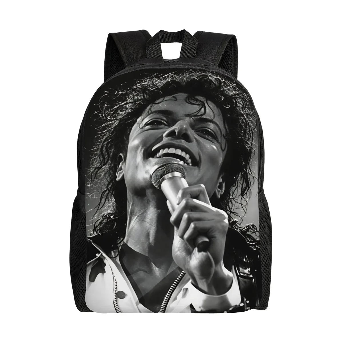 michael mj sac à dos unisexe respirant en polyester, sacs d'école amusants, sac à dos de voyage design