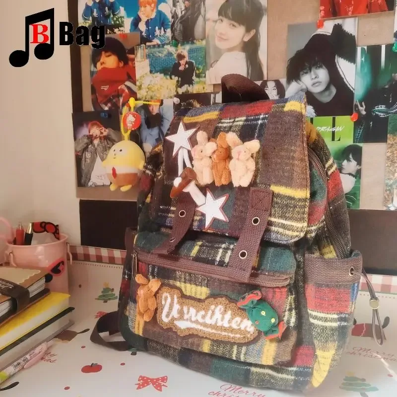 sac à dos gothique punk pour femmes, joli schéma de couleurs mélard, lapin épicé, rétro vintage, grande capacité, fourre-tout pour les déplacements