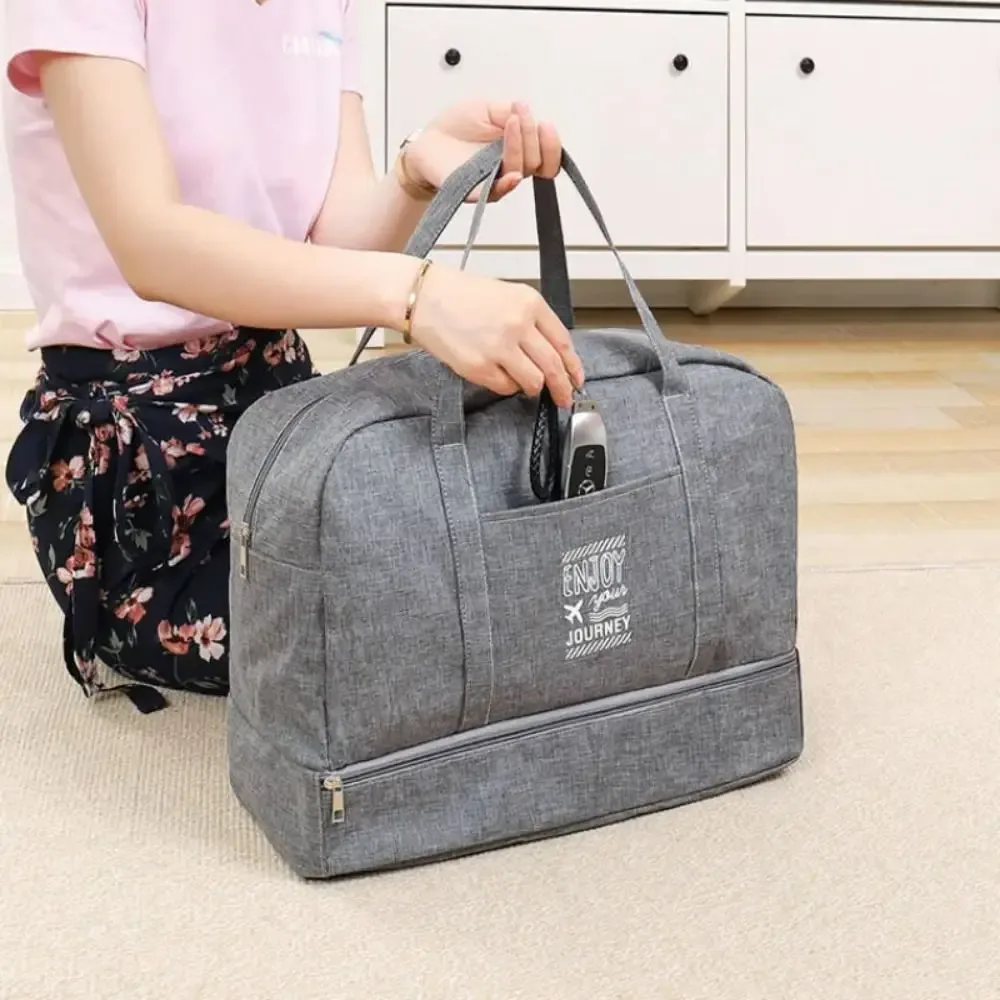 sac de voyage pour femmes de grande capacité, léger, sac de natation, sac de sport et de yoga, sac à main avec large bandoulière, sac de transport extérieur pour articles secs et humides.