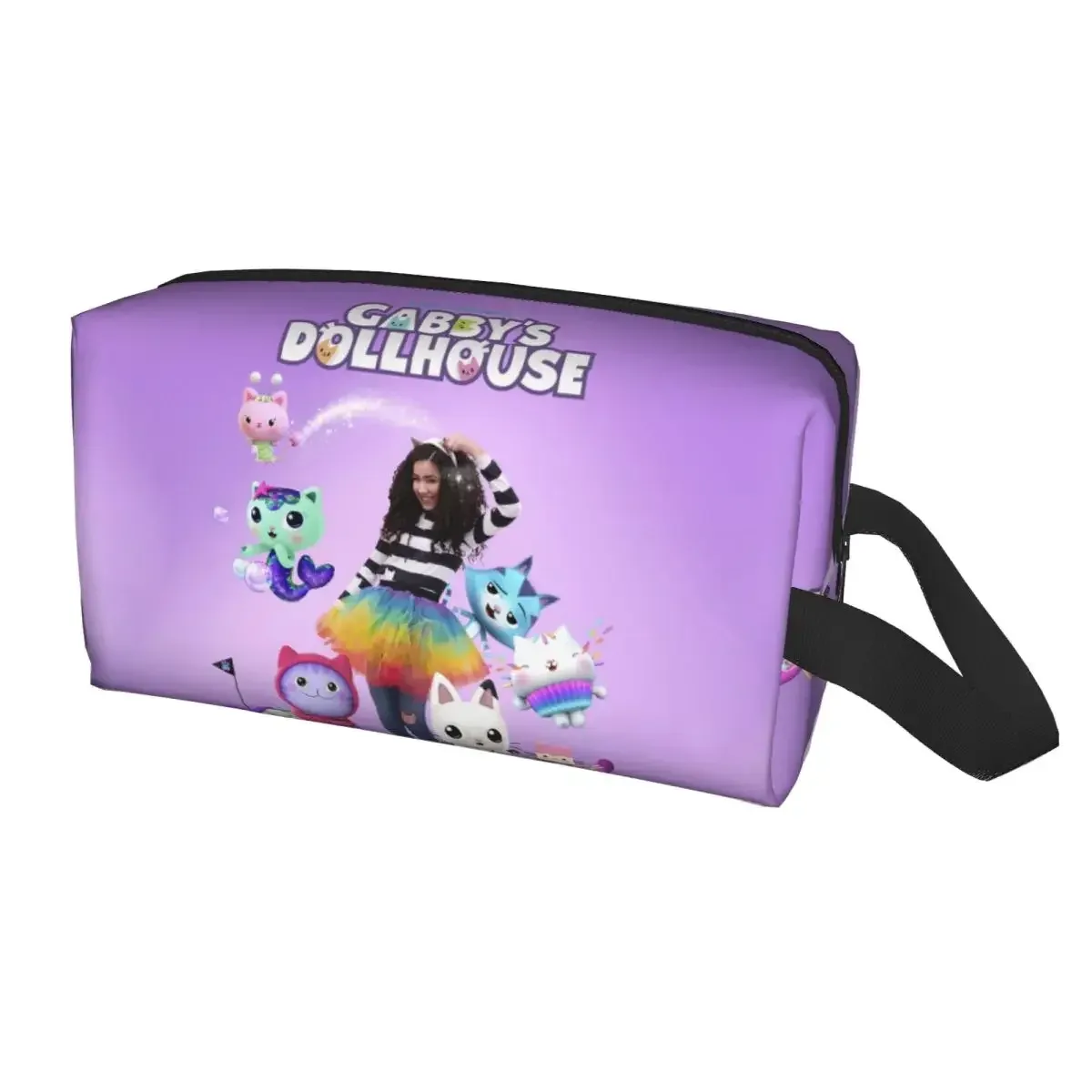 trousse de toilette de voyage pour maison de poupée gabbys, pour gabby cat pandy paws, organisateur de maquillage et de cosmétiques, kit de rangement de beauté dopp
