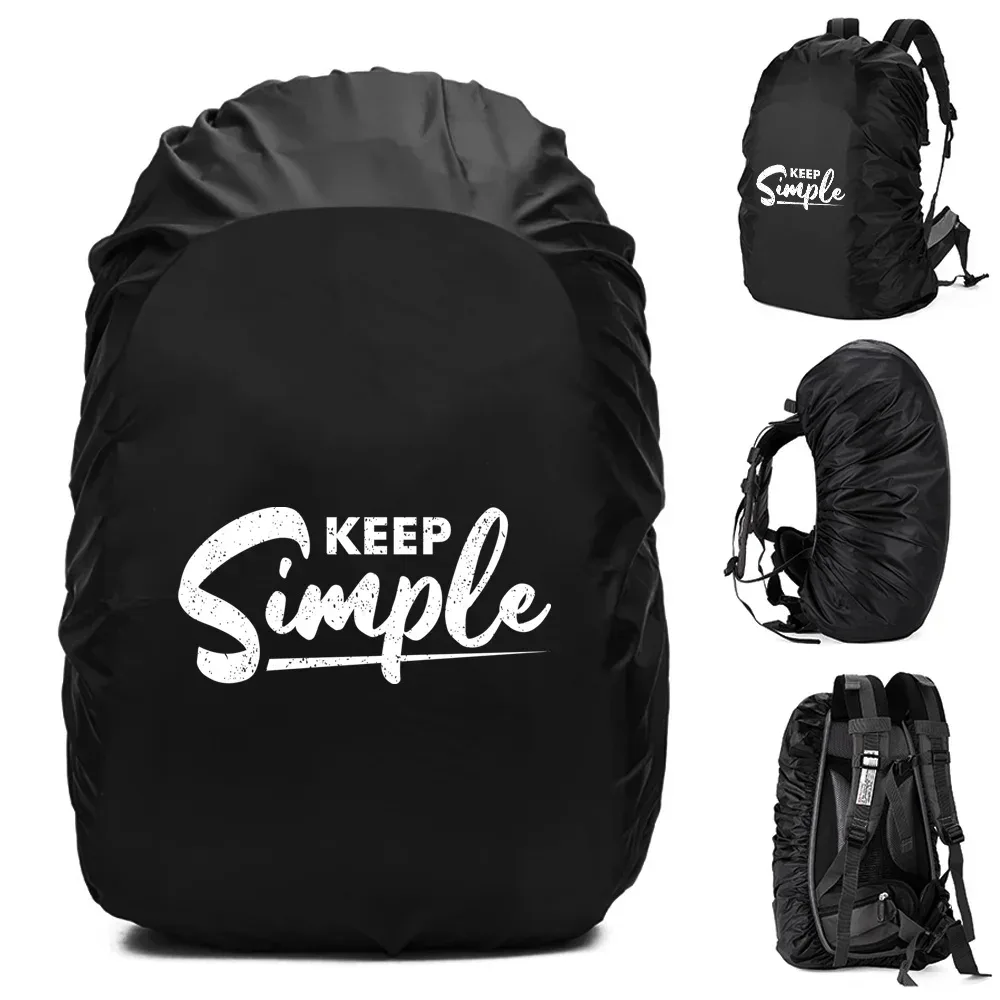 housse de pluie pour sac à dos, 20-70l, pour camping en plein air, randonnée, alpinisme, anti-poussière, imperméable, motif de phrase