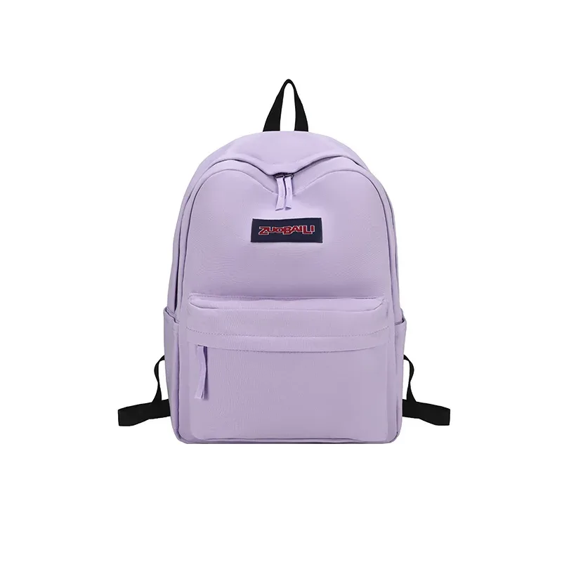 sac à dos de voyage décontracté pour l'extérieur, léger, résistant à l'usure, grande capacité, sac à double bandoulière, style simple, en tissu oxford, pour étudiants