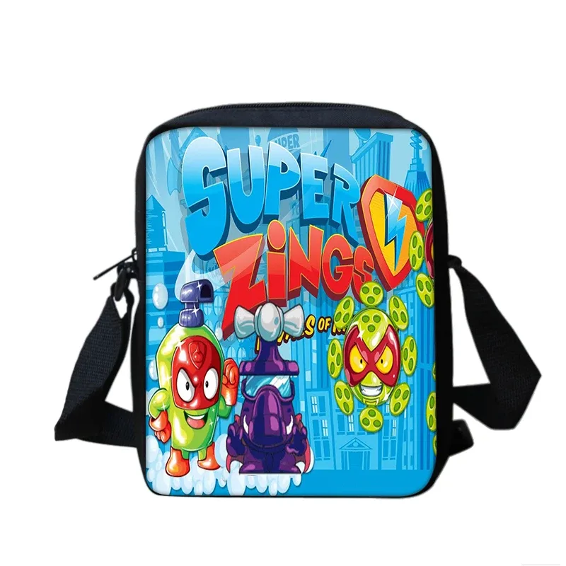 super zings garçon et fille dessin animé imprimé sac à bandoulière enfants fourre-tout décontracté sac de téléphone hommes et femmes sac à provisions meilleur cadeau d'anniversaire