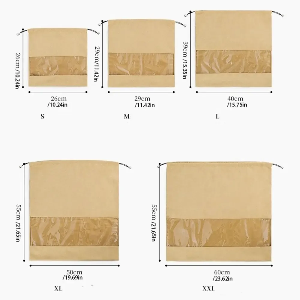 sac à cosmétiques en tissu avec cordon de serrage, sac de rangement anti-poussière