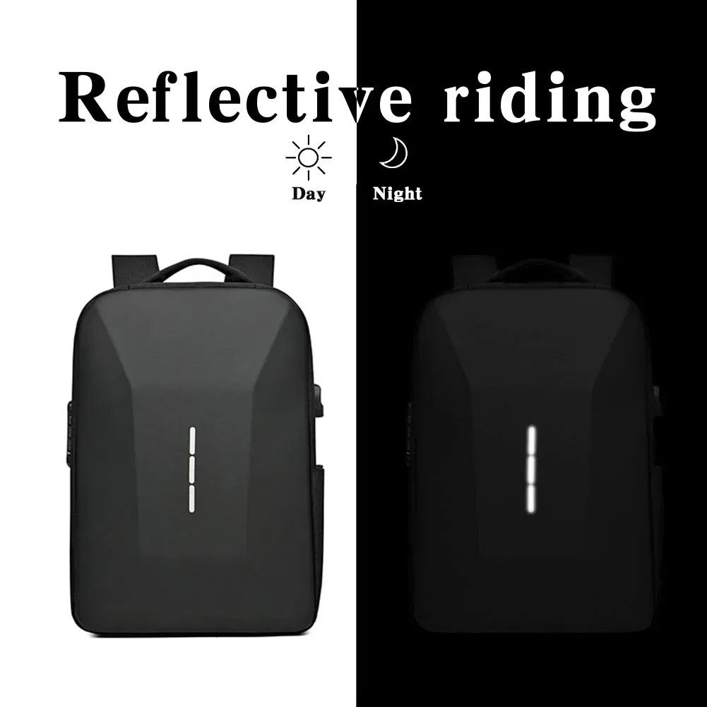 sac à dos portable décontracté pour hommes, grande capacité, fermeture éclair, verrouillage sécurisé par mot de passe, étanche avec port de chargement usb, pochette d'ordinateur