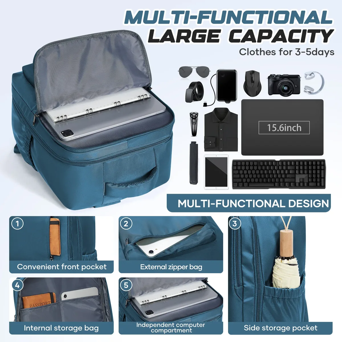 Sac à dos de voyage Ryanair pour bagages à main 40x30x20, sac à dos sous vide avec pompe, sac à dos de cabine Wizzair pour femmes et hommes, sac pour ordinateur portable