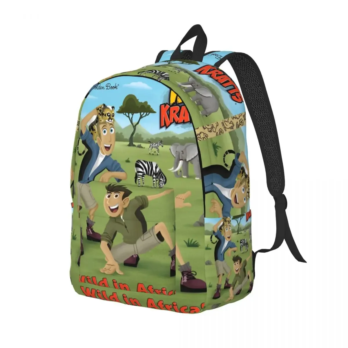 wild kratts sac à dos pour hommes femmes décontracté lycée travail sac à dos ordinateur portable sacs en toile cadeau