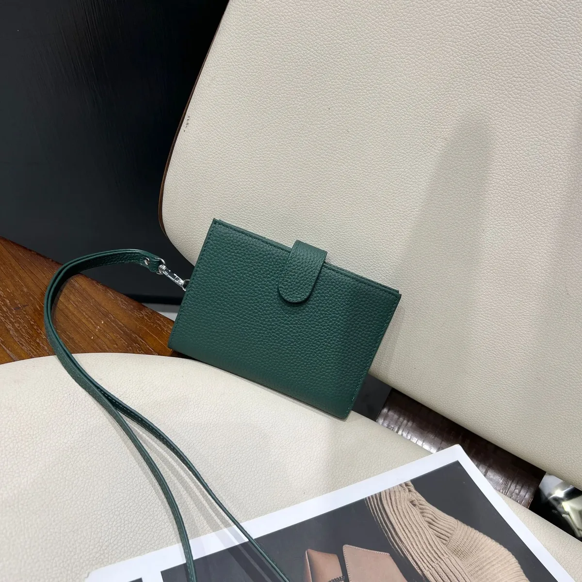 porte-passeport en cuir véritable ultra-fin avec nom personnalisé, porte-cartes multifonctionnel, porte-billets, sac de rangement