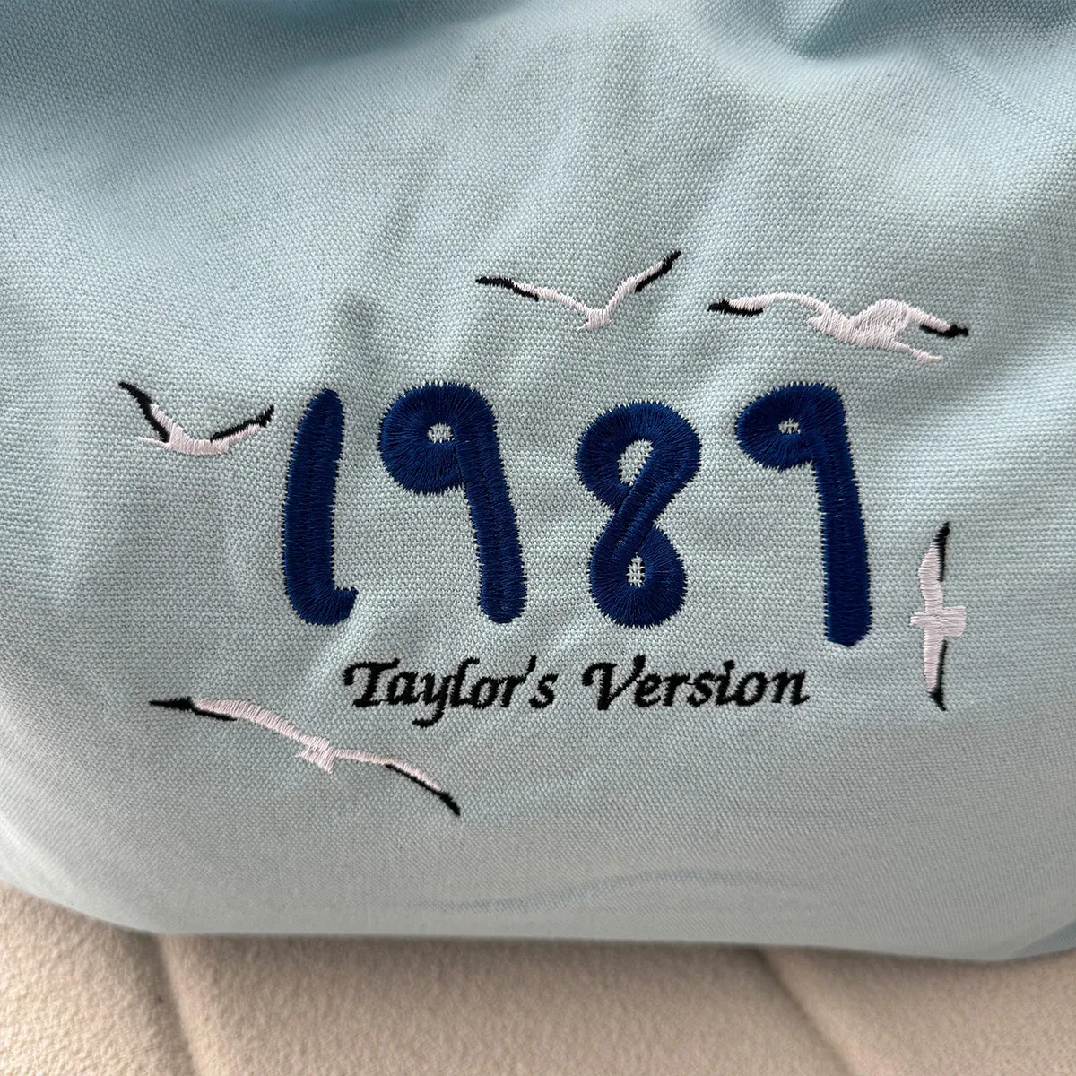 1989 version taylor brodé style rétro femme toile sacs fourre-tout réutilisables années 80 90 rue mode sacs à bandoulière sac à provisions