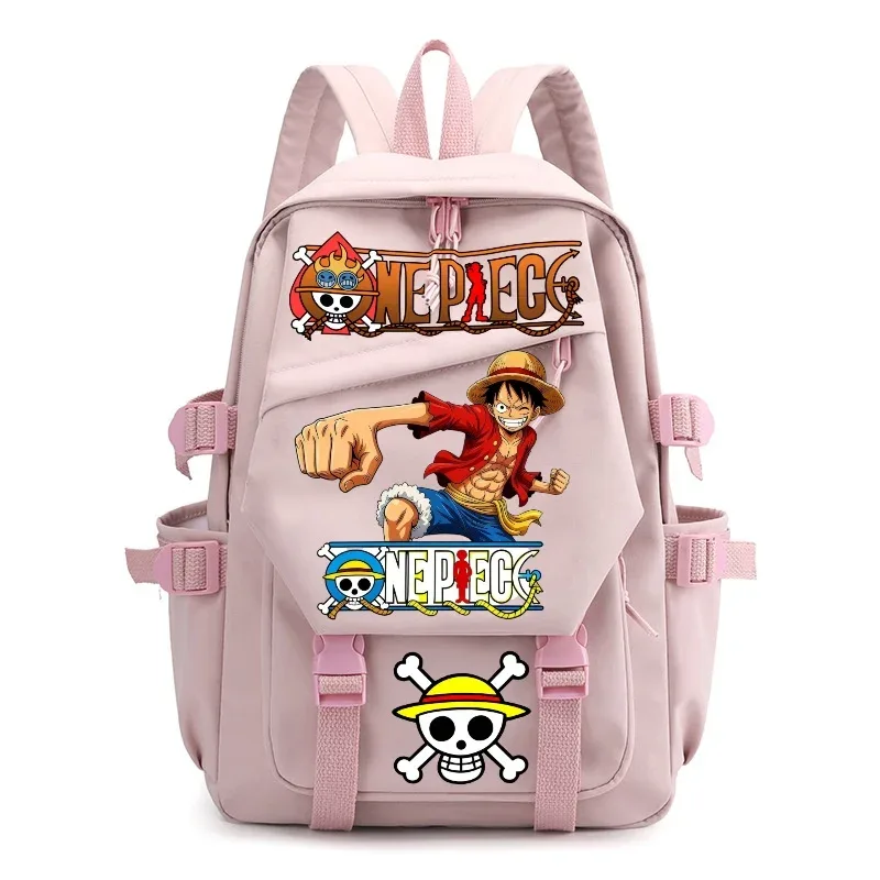 sac à dos anime one piece monkey d luffy, sac à dos d'université, sac à dos de voyage pour fille, sac à dos en nylon pour ordinateur portable, sacs d'école pour femmes et hommes