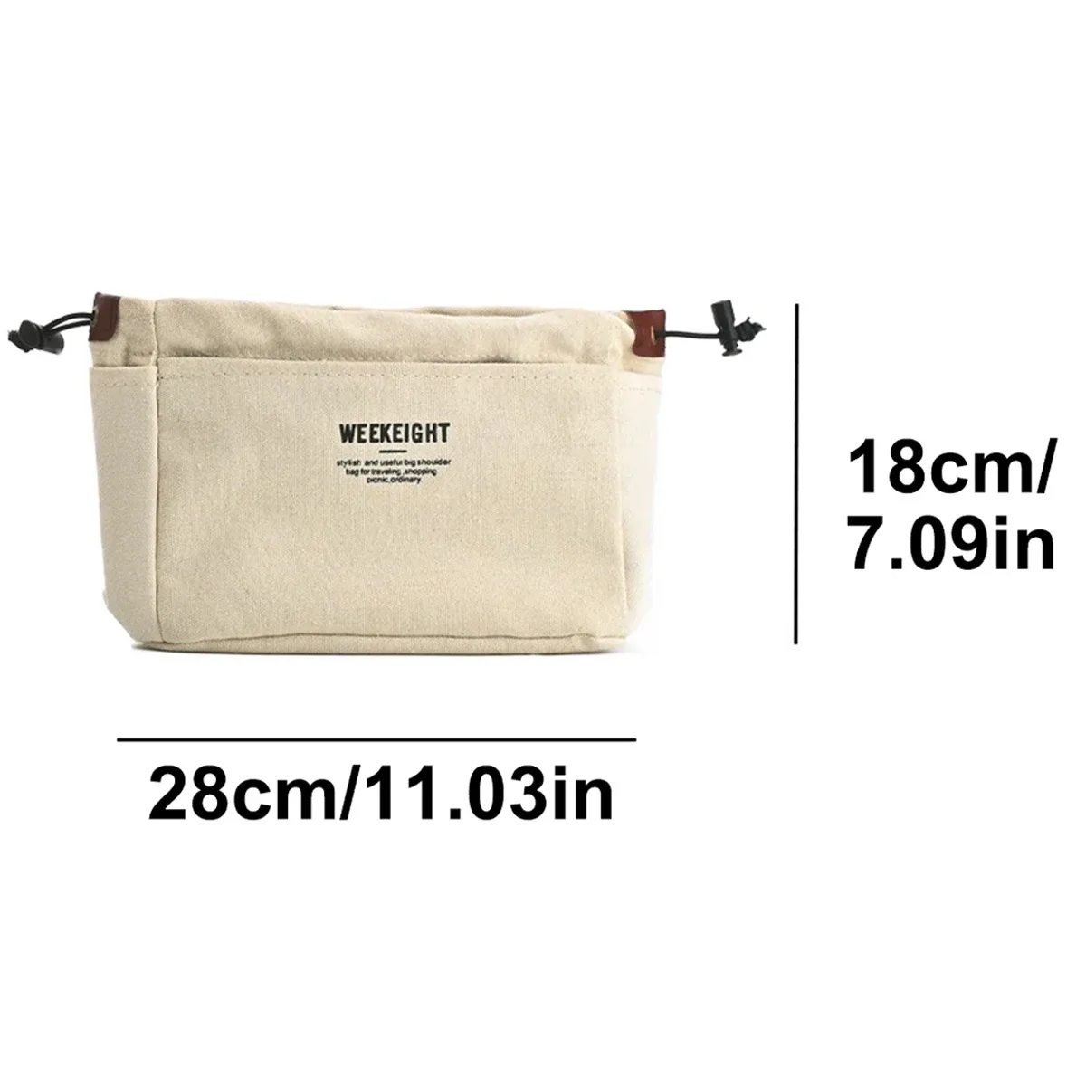 pochette de rangement multi-compartiments avec cordon de serrage, doublure de sac à main de grande capacité avec poche, pour objets personnels zsy, 1 pièce