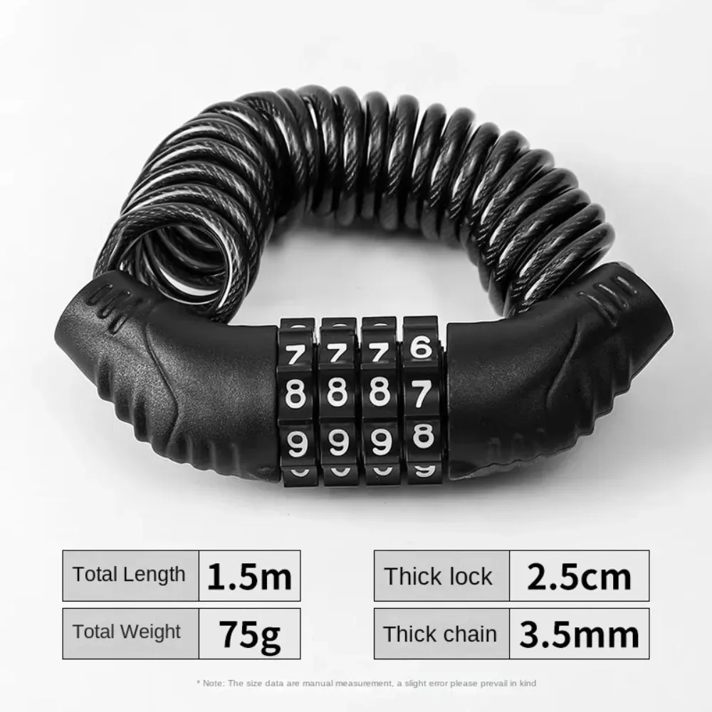 cadenas à combinaison pour vélo, 4 chiffres, en alliage, couleur unie, universel, pour sac à fermeture éclair