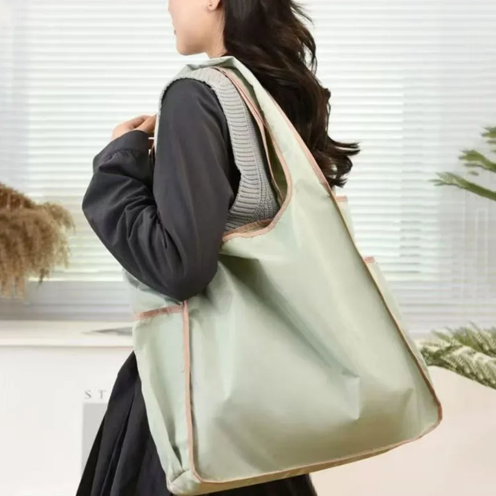 sac de courses portable écologique, sac de rangement de grande capacité, sac à bandoulière étanche, sac de courses pliable pour la plage