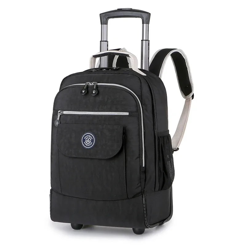 sac à dos roulant pour ordinateur portable, avec roulettes, résistant à l'eau, approuvé au vol, sac à roulettes