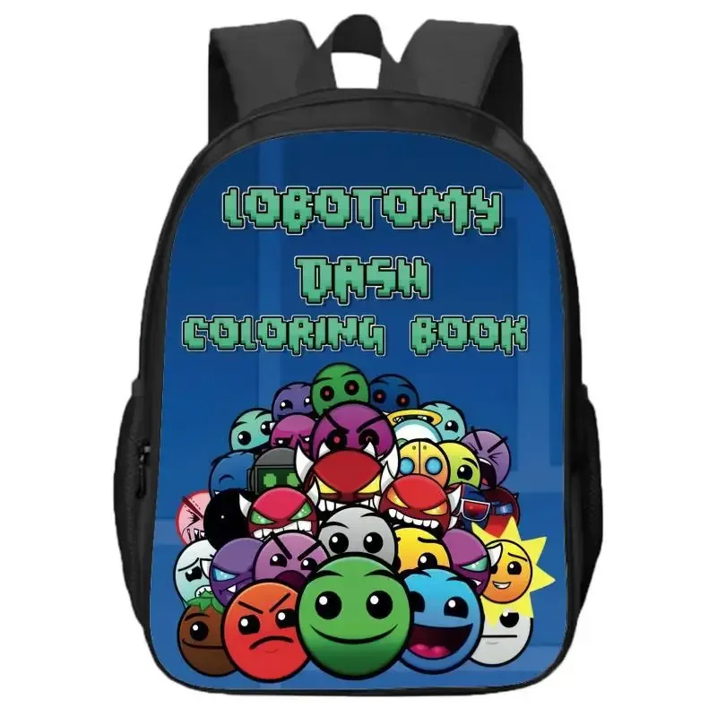 sac à dos double couche geometry dash pour élèves et enfants du primaire et du secondaire