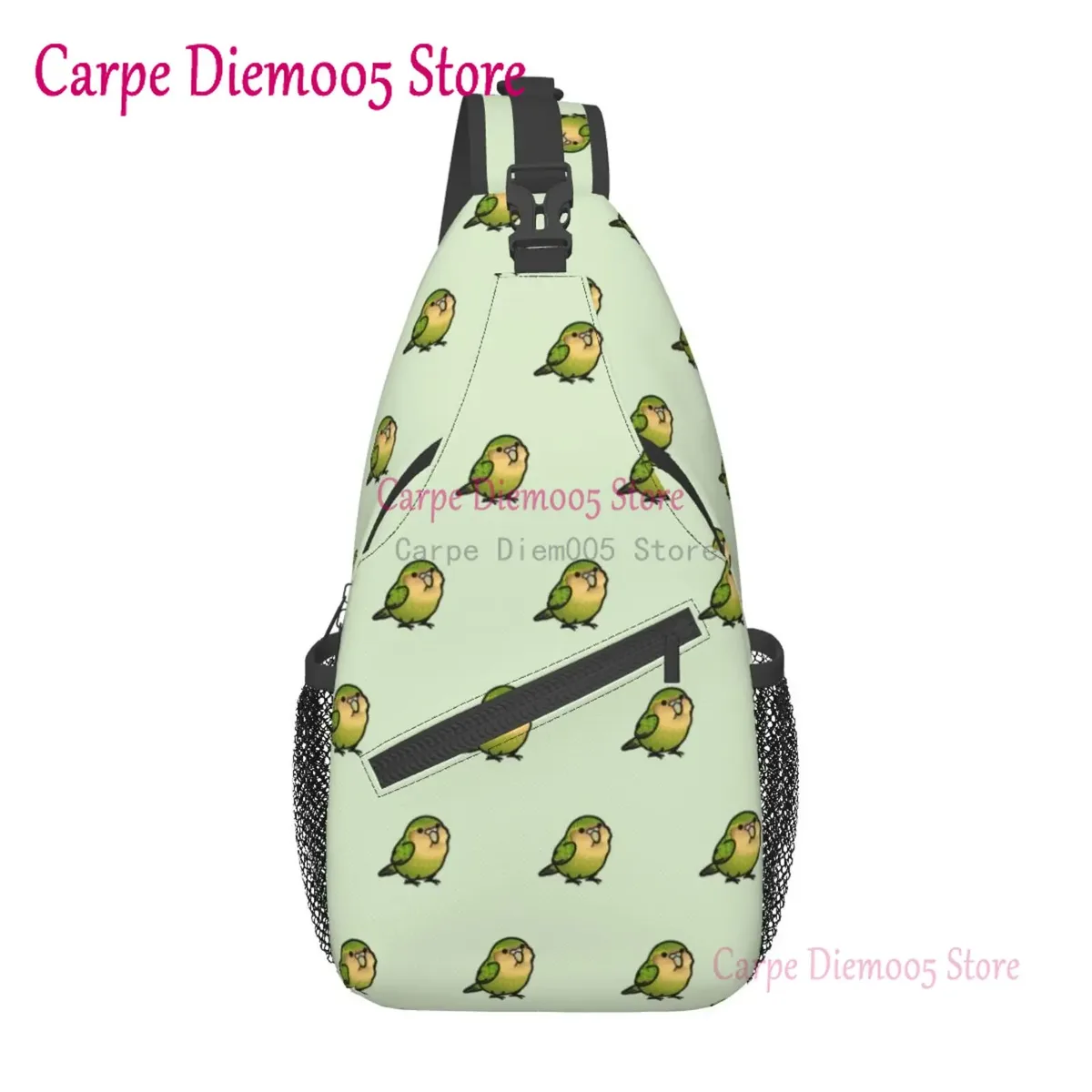 sac à bandoulière perroquet gris africain pour hommes, sac à dos à bandoulière pour la randonnée
