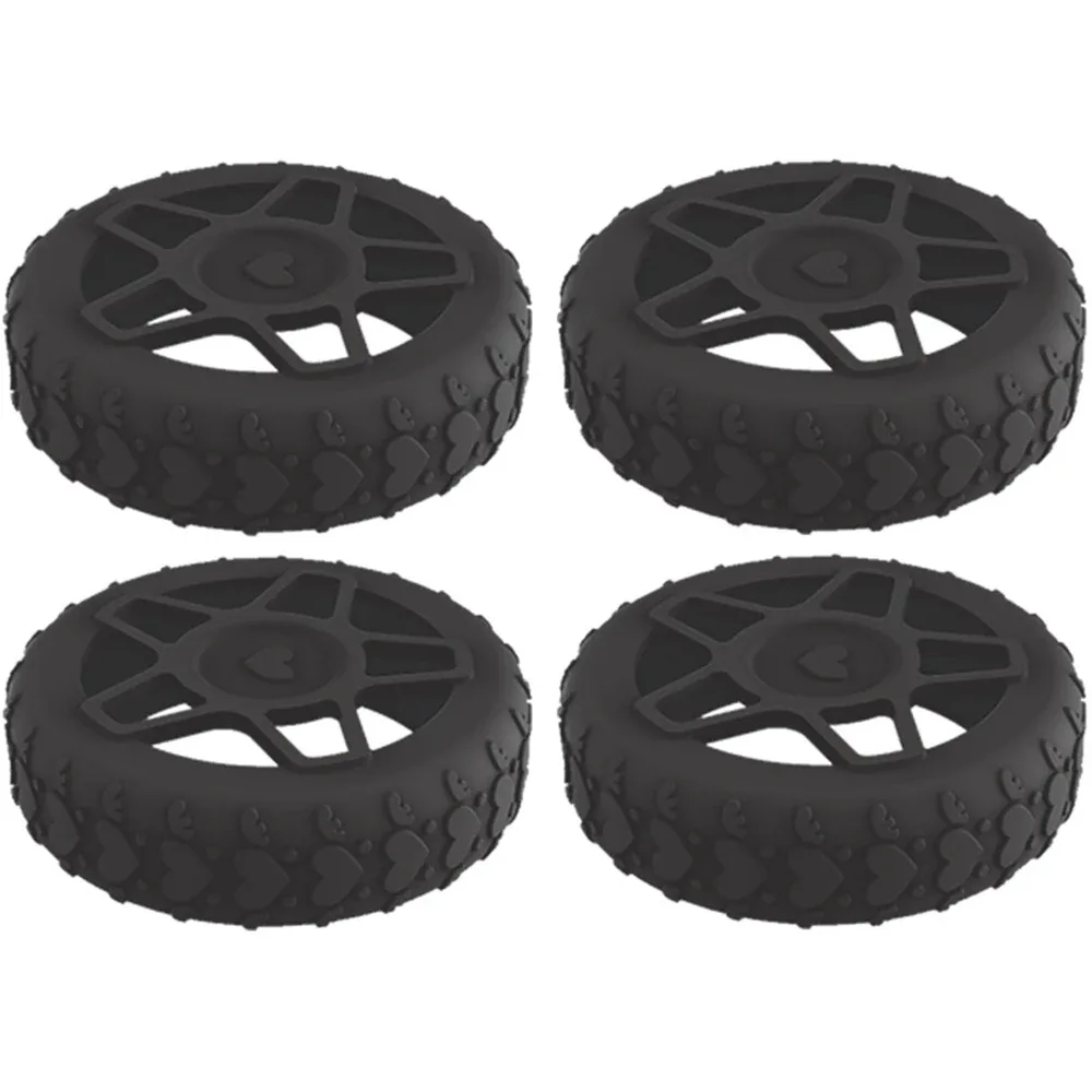 étui de protection de roue de valise en silicone, 4 pièces, avec roulette silencieuse et résistante aux chocs, pour bagages de voyage, réduit le bruit, housse de roulettes de boîte de chariot