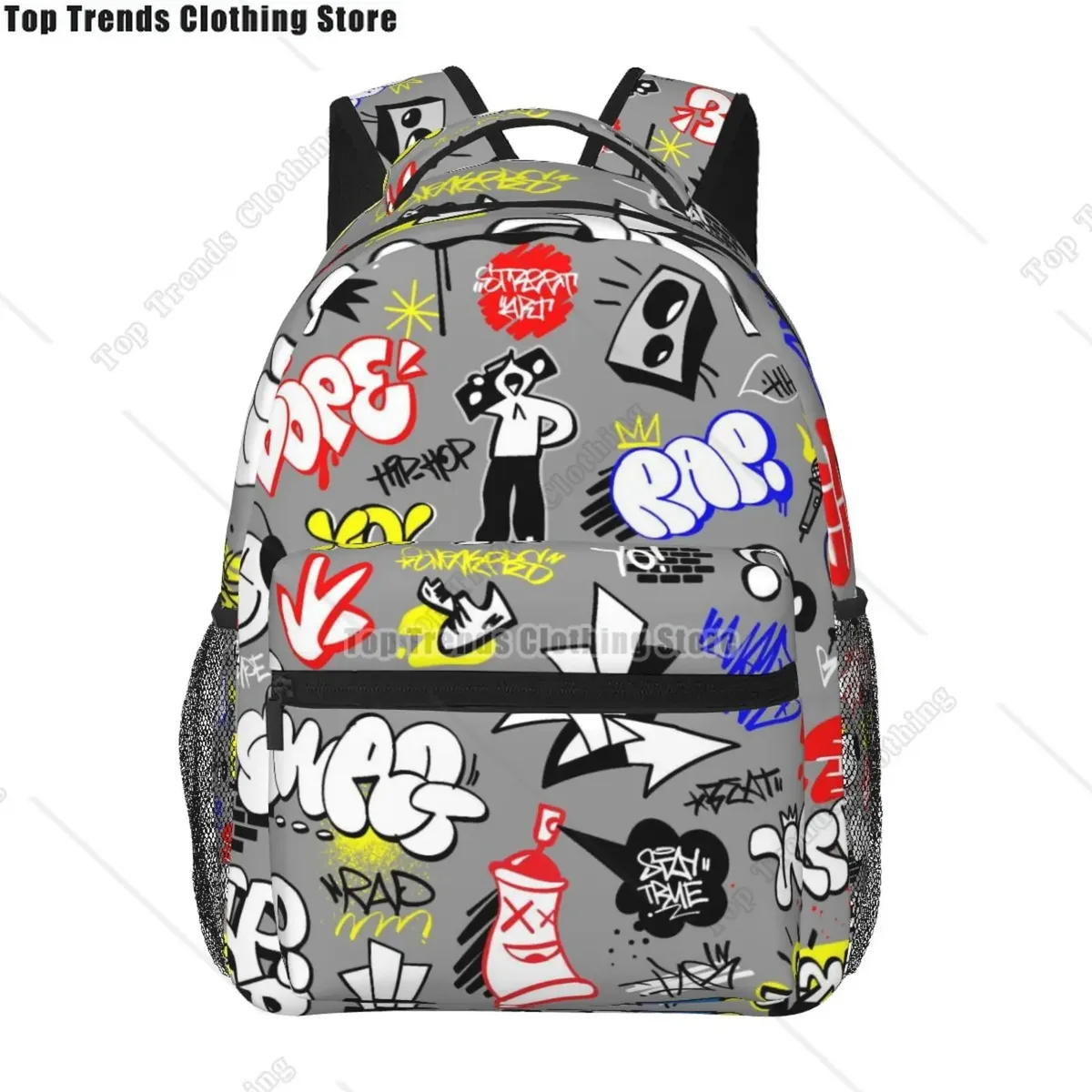 collection de bandes dessinées graffiti pop art imprimé sac à dos de voyage unisexe grande capacité sacs à dos pour ordinateur portable sac à dos d'école pour adolescents