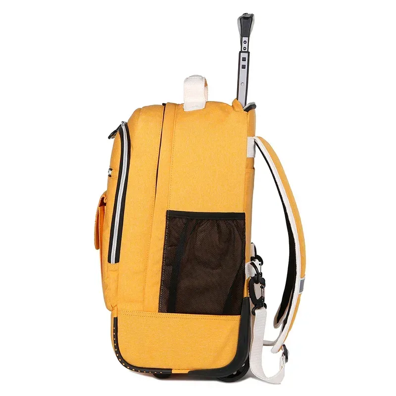 mode chariot bagages sac à dos avec roues voyage grande capacité chariot sacs bagages roulants ordinateur portable d'affaires sac d'école