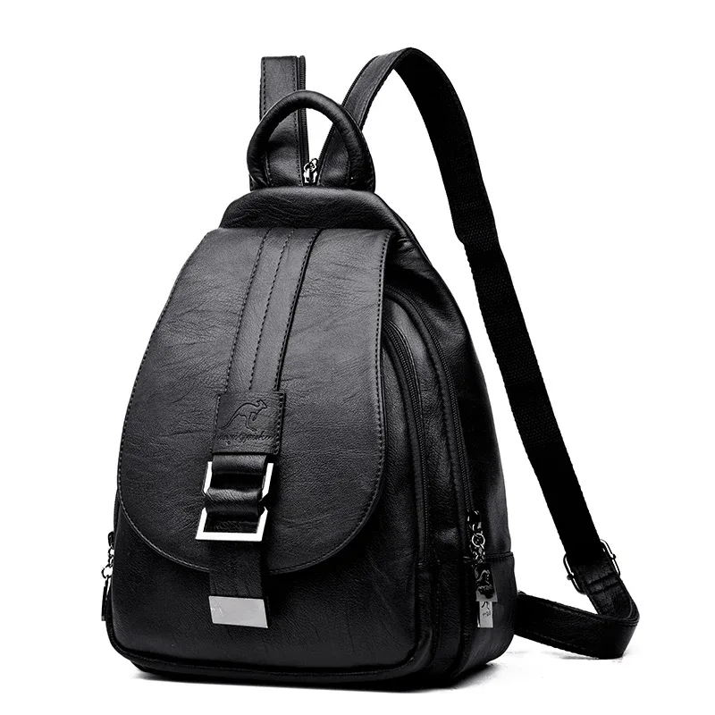 Mode en cuir souple femmes sac à dos de haute qualité Durable femme voyage sac à dos fermeture éclair bandoulière conception femmes sac à dos