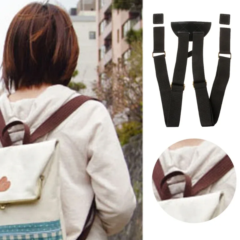 Sangle de sac à dos réglable en toile durable, remplacement, sac à dos, livre scolaire, sac, ceinture en cuir, noir, lancé, accessoires