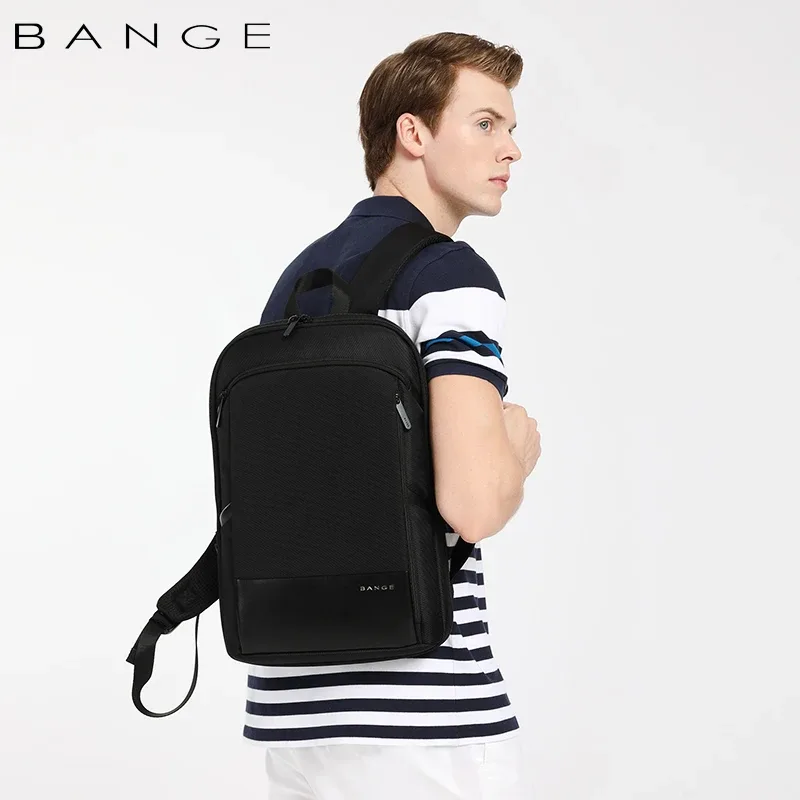 bange hommes d'affaires étanche 15.6 "sac à dos pour ordinateur portable mode mâle classique mode voyage moto & biker léger évolutif sacs à bandoulière
