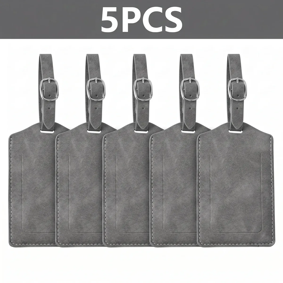 étiquette de bagage en cuir pu, 3/5/8 pièces, boucle métallique réglable, étanche, anti-perte, pour sac à dos, sac de golf
