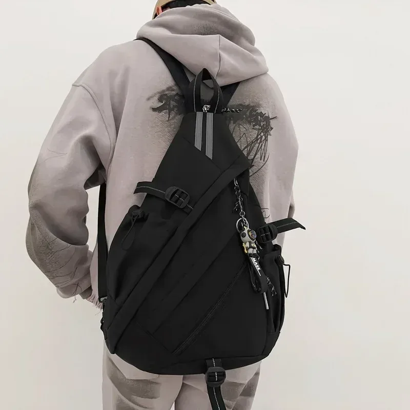 sac à dos de dehors hip hop pour homme et femme, multifonction, étanche, voyage, école, à bandoulière, poitrine, nouvelle collection