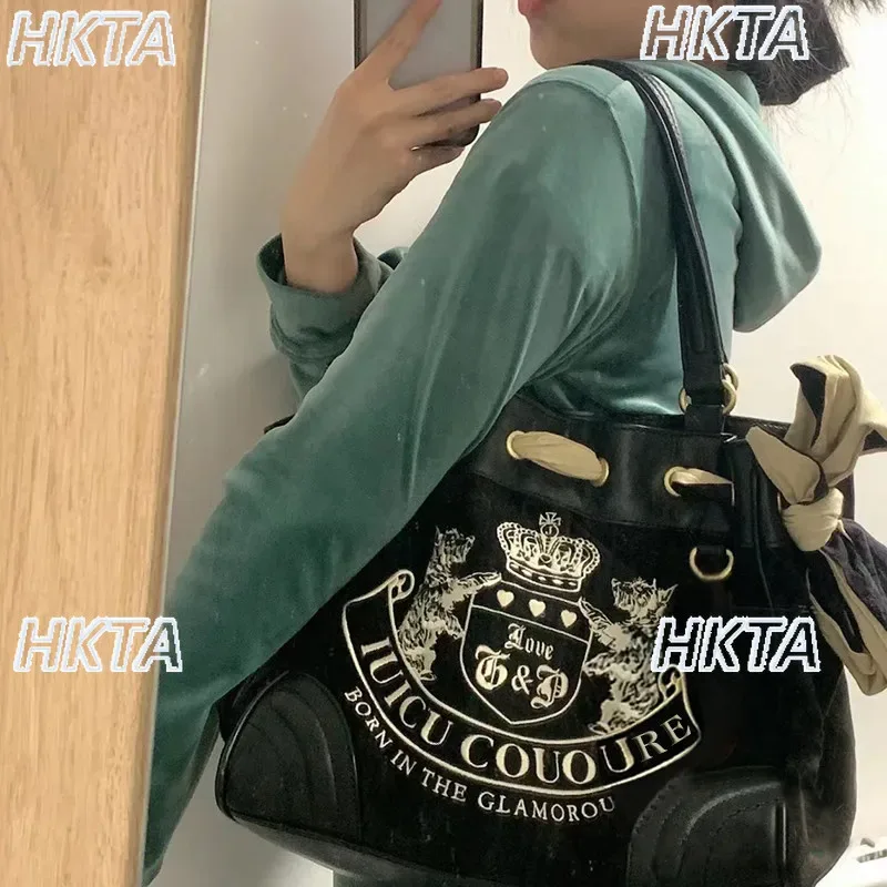 sac fourre-tout vintage tendance, nouvelle couleur contrastée, broderie alphabet y2k, grande capacité, sacs à dos polyvalents noirs pour femmes