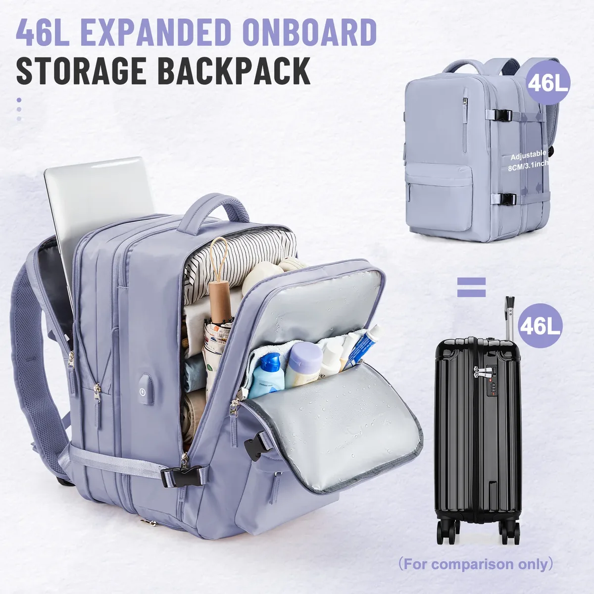 sac à dos de voyage aérien étanche pour hommes et femmes, bagages à main, sacs pour ordinateur portable, grande capacité, sac initié, 6 000