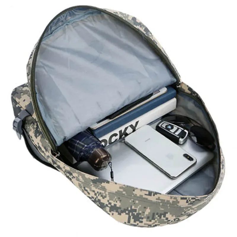 sac à dos 2026 nouveau sac à dos en nylon camouflage grande capacité pour voyage, sac pour enfants, sac pour hommes
