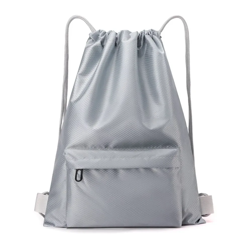 sac de sport à cordon de serrage de couleur unie, sac de fitness étanche de grande capacité, bretelles réglables, sac à dos d'entraînement à séchage rapide, unisexe