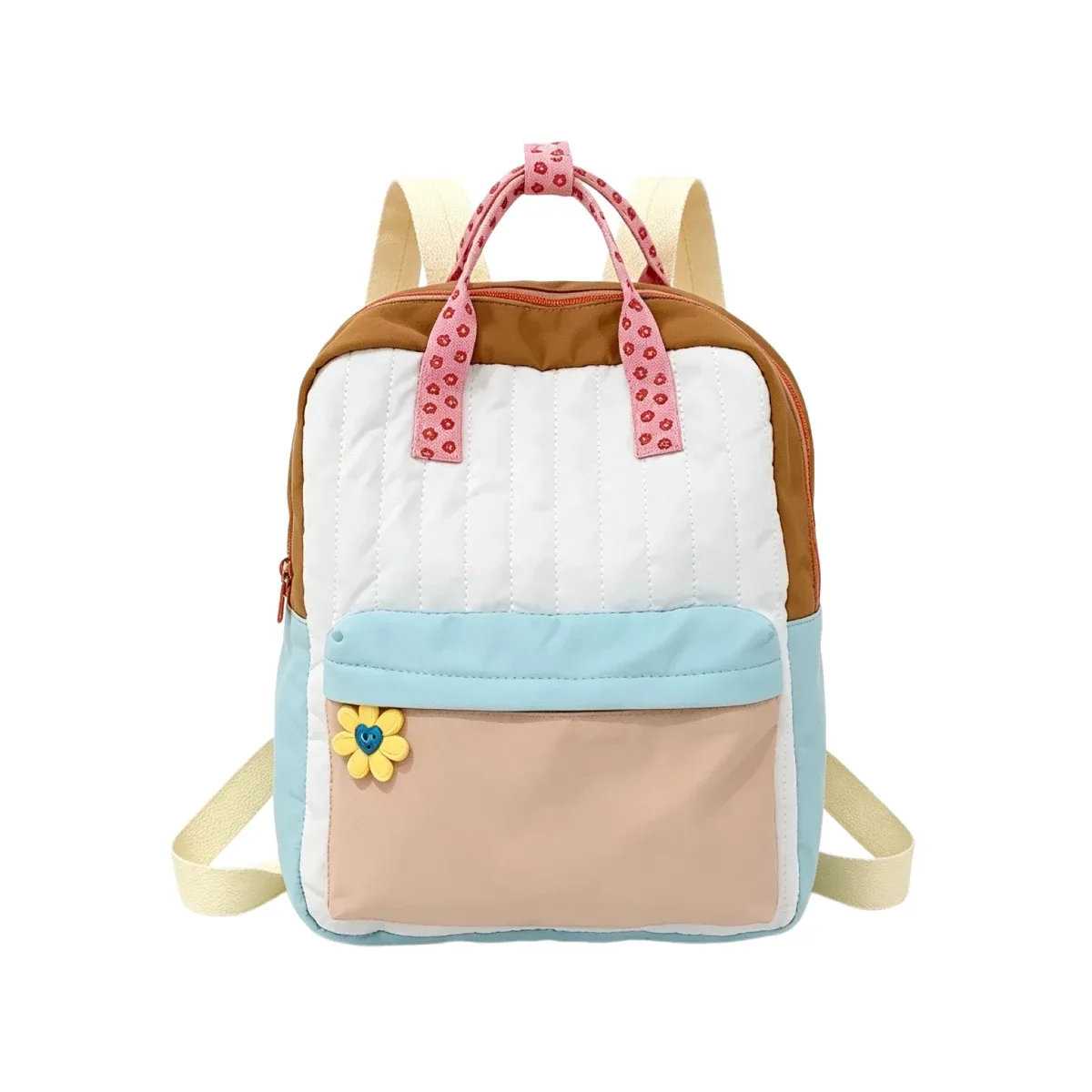 sac à dos de maternelle brodé, motif dessin animé mignon, patchwork, nom personnalisé, cartable pour l'école et les enfants, usage quotidien en extérieur