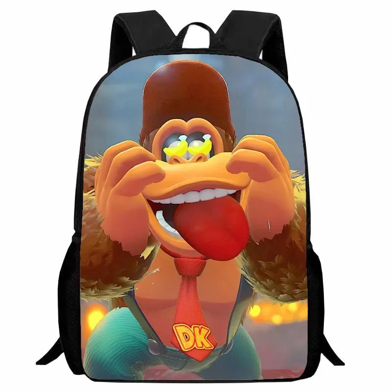 donkey kong bananza – sacs à dos pour enfants, garçons et filles, cadeau d'anniversaire pour étudiants, sac d'école pour enfants, grande capacité, sac à dos de camping durable