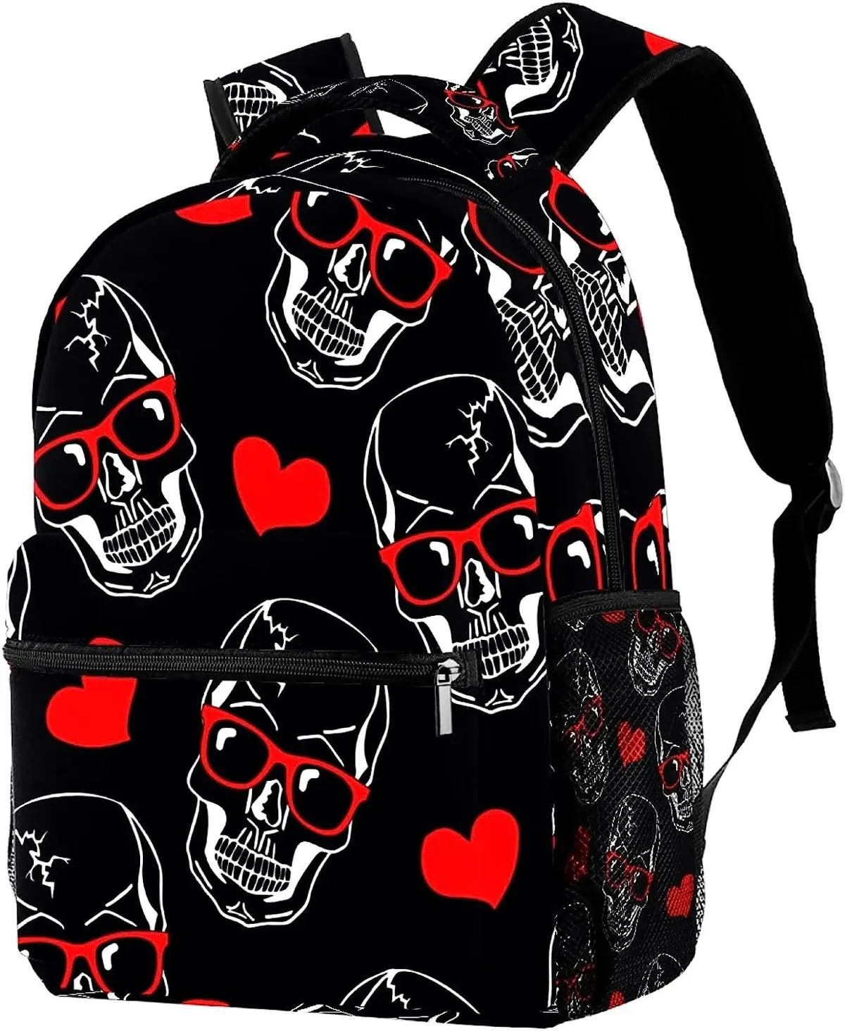 sacs à dos crâne et os pour garçons et filles, sac de livre d'école, voyage, randonnée, camping, sac à dos