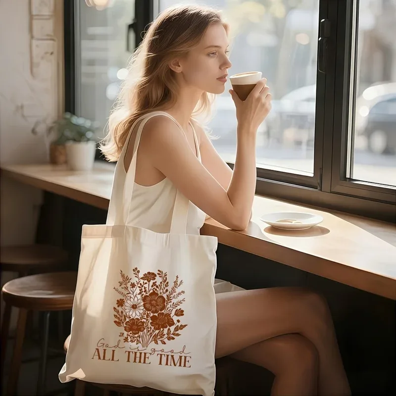 sac à main à motifs floraux, sac à bandoulière spacieux et robuste, sac de shopping, adapté aux voyages, au shopping et à un usage quotidien