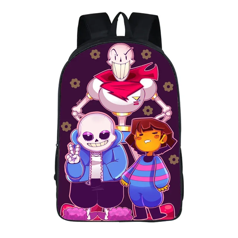 undertale dessin animé sac à dos sac d'école 40 cm/15.7 pouces sac à dos livre sacs ordinateur sac à dos pour garçon fille meilleur cadeau