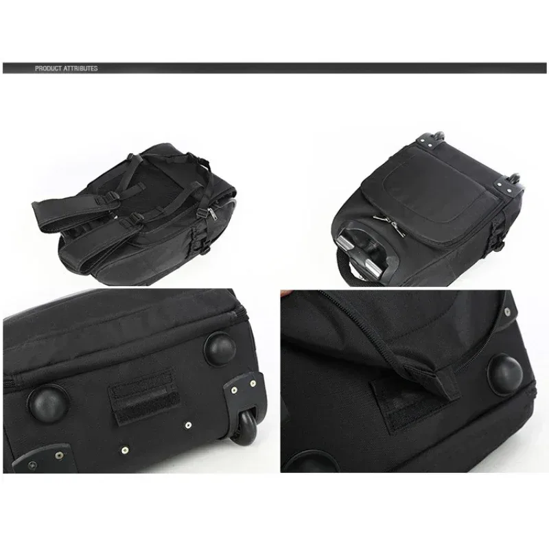 sac à dos à roulettes de grande capacité pour hommes d'affaires, sac à dos à roulettes, sac de voyage en tissu oxford avec roulettes