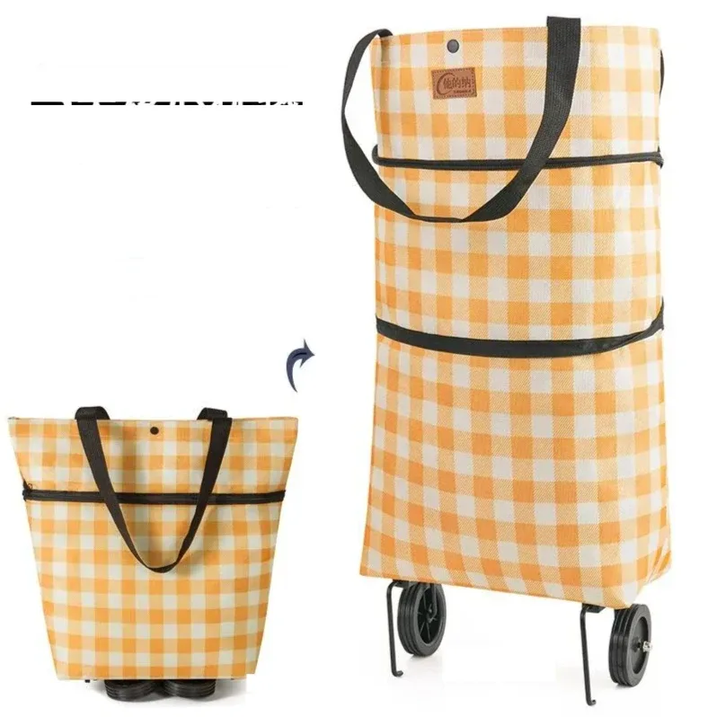 sac à roulettes, sac à roulettes, sacs à provisions pliants, achat de légumes, paquet de traction, petit chariot à traction, organisateur de courses portable