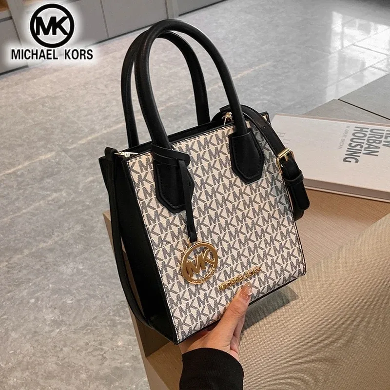 sac à bandoulière michael kors pour femmes, sac seau décontracté à motif lettres, sac sous le bras pour partitions de musique, sac de voyage mk pour filles