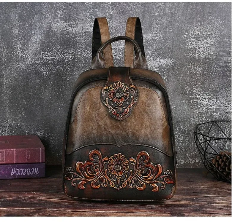 nouveau sac à dos tendance en pu gaufré de haute qualité 2026 pour femme – sac rétro polyvalent pour sorties