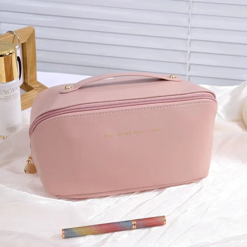 sac de rangement portable en polyester avec fermeture éclair pour hommes et femmes, trousse de toilette, trousse à cosmétiques de voyage, étanche, lavage des poudres
