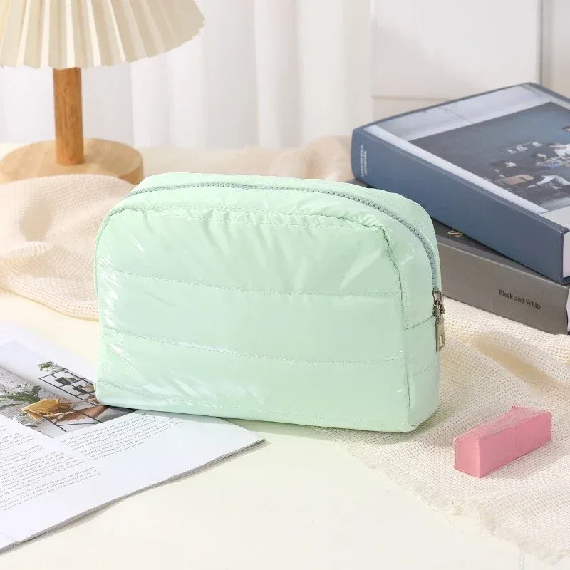 nouveau sac à cosmétiques étanche de couleur unie pour femmes, sac de rangement de lavage portable, sac cadeau de maquillage, pochette de maquillage, organisateur de cosmétiques de voyage