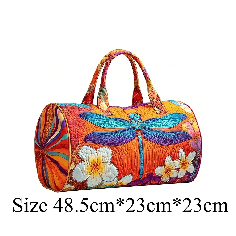 sac de voyage matelassé 3d dragonfly pour femme, sac de week-end, sac de sport, sac de transport artistique, bagage à main, article personnel